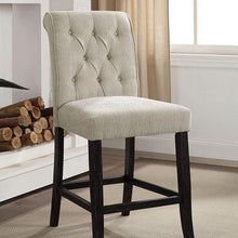 Load image into Gallery viewer, Izzy Beige/Antique Black Counter Ht. Chair, Ivory (2/CTN)