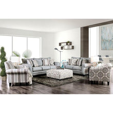 Load image into Gallery viewer, Misty Blue/Gray Stripe Chair