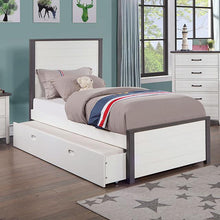 Load image into Gallery viewer, PRIAM Full &amp; Twin Bed, White/Gray, Pink, Chrome, &amp; Yellow