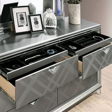 Load image into Gallery viewer, Emmeline Bed Silver &amp; White