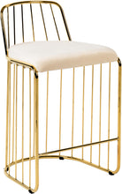 Load image into Gallery viewer, Gio Cream Velvet Stool