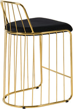 Load image into Gallery viewer, Gio Black Velvet Stool