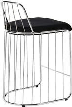 Load image into Gallery viewer, Gio Black Velvet Stool