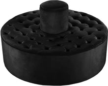 Load image into Gallery viewer, Banquet Black Velvet Ottoman/Bench