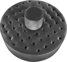 Load image into Gallery viewer, Banquet Grey Velvet Ottoman/Bench