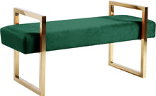 Load image into Gallery viewer, Olivia Green Velvet Bench