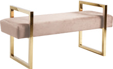 Load image into Gallery viewer, Olivia Pink Velvet Bench