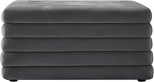Load image into Gallery viewer, Lorenzo Grey Velvet Ottoman