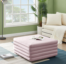 Load image into Gallery viewer, Lorenzo Pink Velvet Ottoman