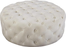 Load image into Gallery viewer, Addison Cream Velvet Ottoman/Bench