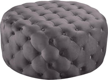 Load image into Gallery viewer, Addison Grey Velvet Ottoman/Bench