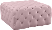 Load image into Gallery viewer, Ariel Pink Velvet Ottoman/Bench