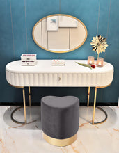 Load image into Gallery viewer, Heart Grey Velvet Ottoman/Stool