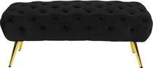 Load image into Gallery viewer, Amara Black Velvet Bench
