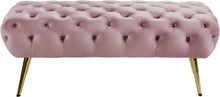 Load image into Gallery viewer, Amara Pink Velvet Bench