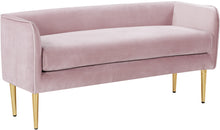 Load image into Gallery viewer, Audrey Pink Velvet Bench