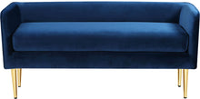 Load image into Gallery viewer, Audrey Navy Velvet Bench