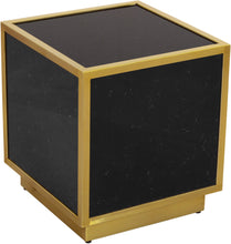 Load image into Gallery viewer, Glitz Black Faux Marble End Table