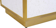Load image into Gallery viewer, Glitz White Faux Marble End Table