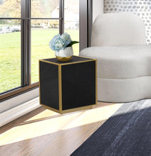 Load image into Gallery viewer, Glitz Black Faux Marble End Table
