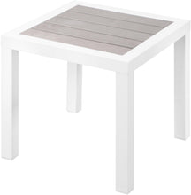 Load image into Gallery viewer, Nizuc Grey manufactured wood Outdoor Patio Aluminum End Table