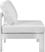Load image into Gallery viewer, Nizuc White Waterproof Fabric Outdoor Patio Aluminum Armless Chair