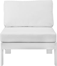 Load image into Gallery viewer, Nizuc White Waterproof Fabric Outdoor Patio Aluminum Armless Chair