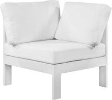 Load image into Gallery viewer, Nizuc White Waterproof Fabric Outdoor Patio Aluminum Corner Chair