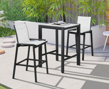 Load image into Gallery viewer, Nizuc White manufactured wood Outdoor Patio Aluminum Square Bar Table