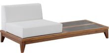 Load image into Gallery viewer, Rio Off White Waterproof Fabric Outdoor Patio Modular Chair w/ Integrated Table
