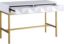 Load image into Gallery viewer, Pandora White Laquer with Gold Console Table