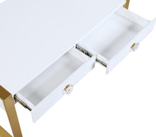 Load image into Gallery viewer, Victoria White / Gold Desk/Console