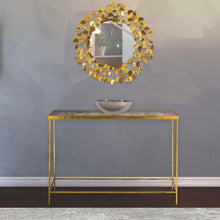 Load image into Gallery viewer, Butterfly Gold Console Table