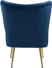 Load image into Gallery viewer, Tess Navy Velvet Accent Chair