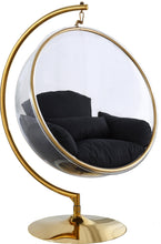 Load image into Gallery viewer, Luna Black Fabric Acrylic Swing Bubble Accent Chair (2 Boxes)