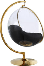 Load image into Gallery viewer, Luna Black Fabric Acrylic Swing Bubble Accent Chair (2 Boxes)