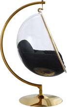 Load image into Gallery viewer, Luna Black Fabric Acrylic Swing Bubble Accent Chair (2 Boxes)