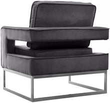 Load image into Gallery viewer, Noah Grey Velvet Accent Chair