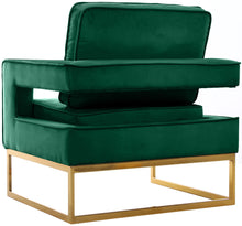 Load image into Gallery viewer, Noah Green Velvet Accent Chair