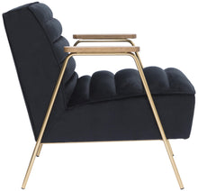 Load image into Gallery viewer, Woodford Black Velvet Accent Chair