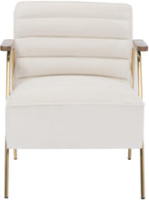 Load image into Gallery viewer, Woodford Cream Velvet Accent Chair
