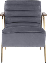 Load image into Gallery viewer, Woodford Grey Velvet Accent Chair