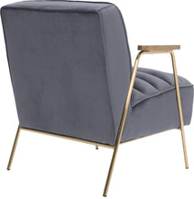 Load image into Gallery viewer, Woodford Grey Velvet Accent Chair