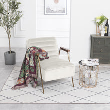 Load image into Gallery viewer, Woodford Cream Velvet Accent Chair