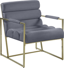 Load image into Gallery viewer, Wayne Grey Velvet Accent Chair