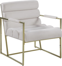 Load image into Gallery viewer, Wayne Cream Velvet Accent Chair
