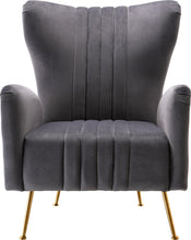 Load image into Gallery viewer, Opera Grey Velvet Accent Chair