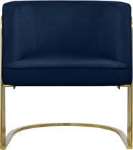 Load image into Gallery viewer, Rays Navy Velvet Accent Chair