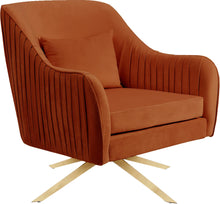 Load image into Gallery viewer, Paloma Cognac Velvet Accent Chair