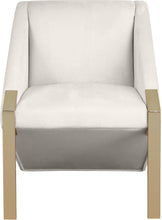 Load image into Gallery viewer, Rivet Cream Velvet Accent Chair